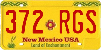 NM license plate 372RGS
