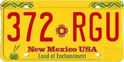 NM license plate 372RGU