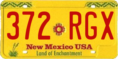NM license plate 372RGX