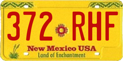 NM license plate 372RHF