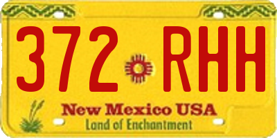 NM license plate 372RHH