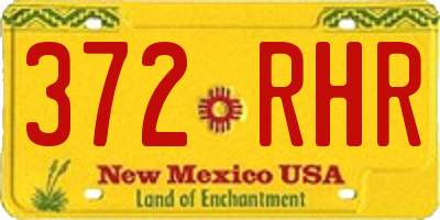 NM license plate 372RHR