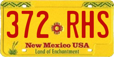 NM license plate 372RHS