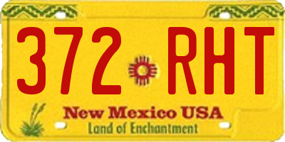 NM license plate 372RHT
