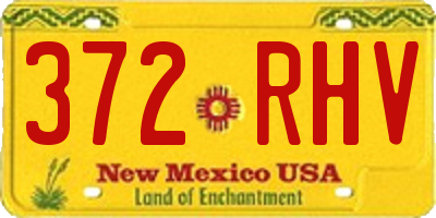 NM license plate 372RHV