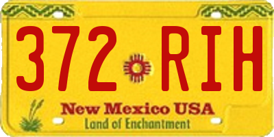 NM license plate 372RIH