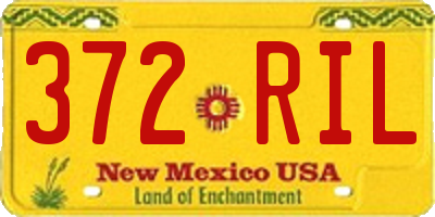 NM license plate 372RIL