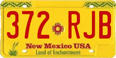NM license plate 372RJB