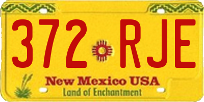NM license plate 372RJE