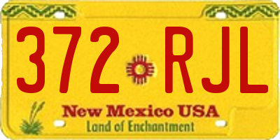NM license plate 372RJL