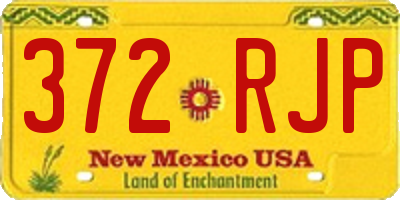 NM license plate 372RJP