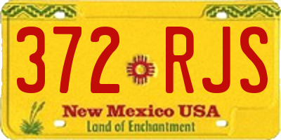 NM license plate 372RJS