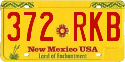 NM license plate 372RKB
