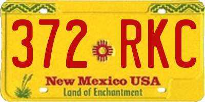 NM license plate 372RKC