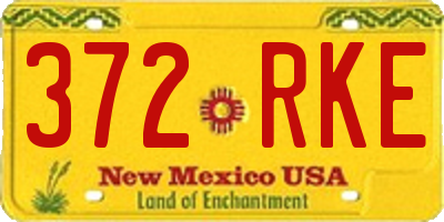 NM license plate 372RKE