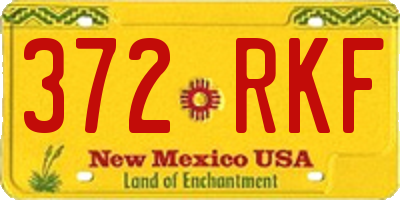 NM license plate 372RKF