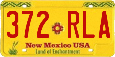 NM license plate 372RLA