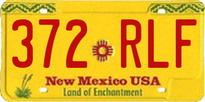 NM license plate 372RLF