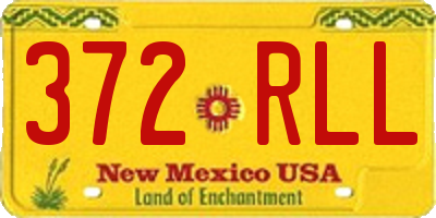 NM license plate 372RLL