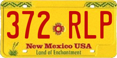 NM license plate 372RLP