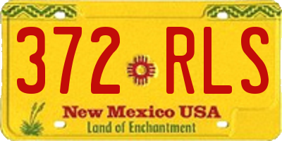 NM license plate 372RLS