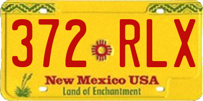 NM license plate 372RLX