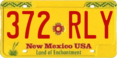 NM license plate 372RLY