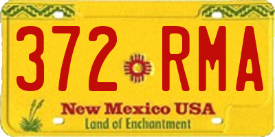 NM license plate 372RMA