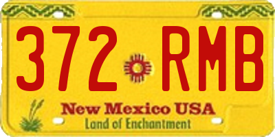 NM license plate 372RMB