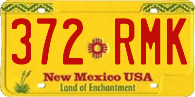 NM license plate 372RMK