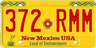 NM license plate 372RMM