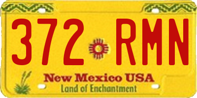 NM license plate 372RMN