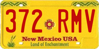 NM license plate 372RMV