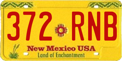 NM license plate 372RNB