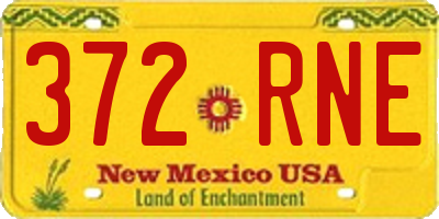 NM license plate 372RNE