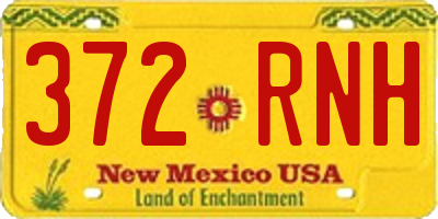 NM license plate 372RNH