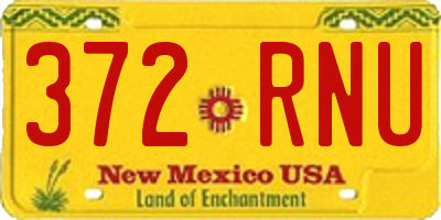 NM license plate 372RNU
