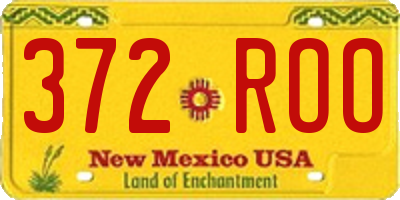 NM license plate 372ROO