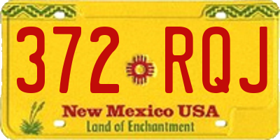 NM license plate 372RQJ