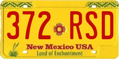 NM license plate 372RSD