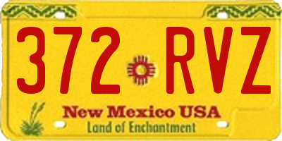 NM license plate 372RVZ