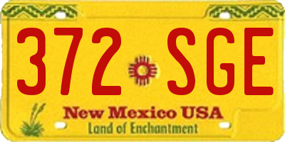 NM license plate 372SGE