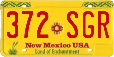 NM license plate 372SGR