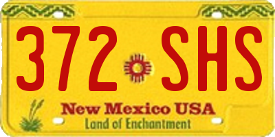 NM license plate 372SHS