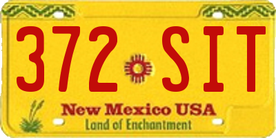 NM license plate 372SIT