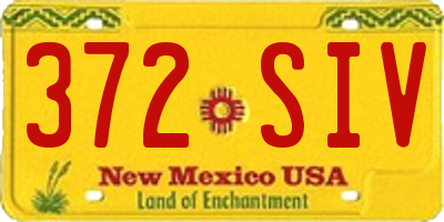 NM license plate 372SIV