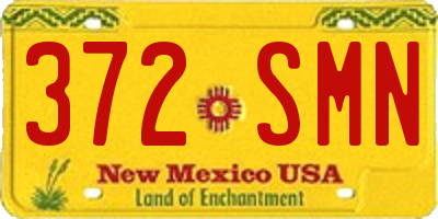 NM license plate 372SMN
