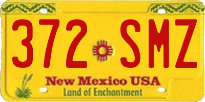 NM license plate 372SMZ