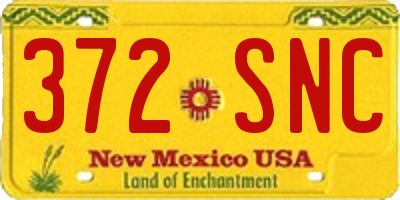 NM license plate 372SNC