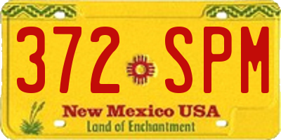 NM license plate 372SPM